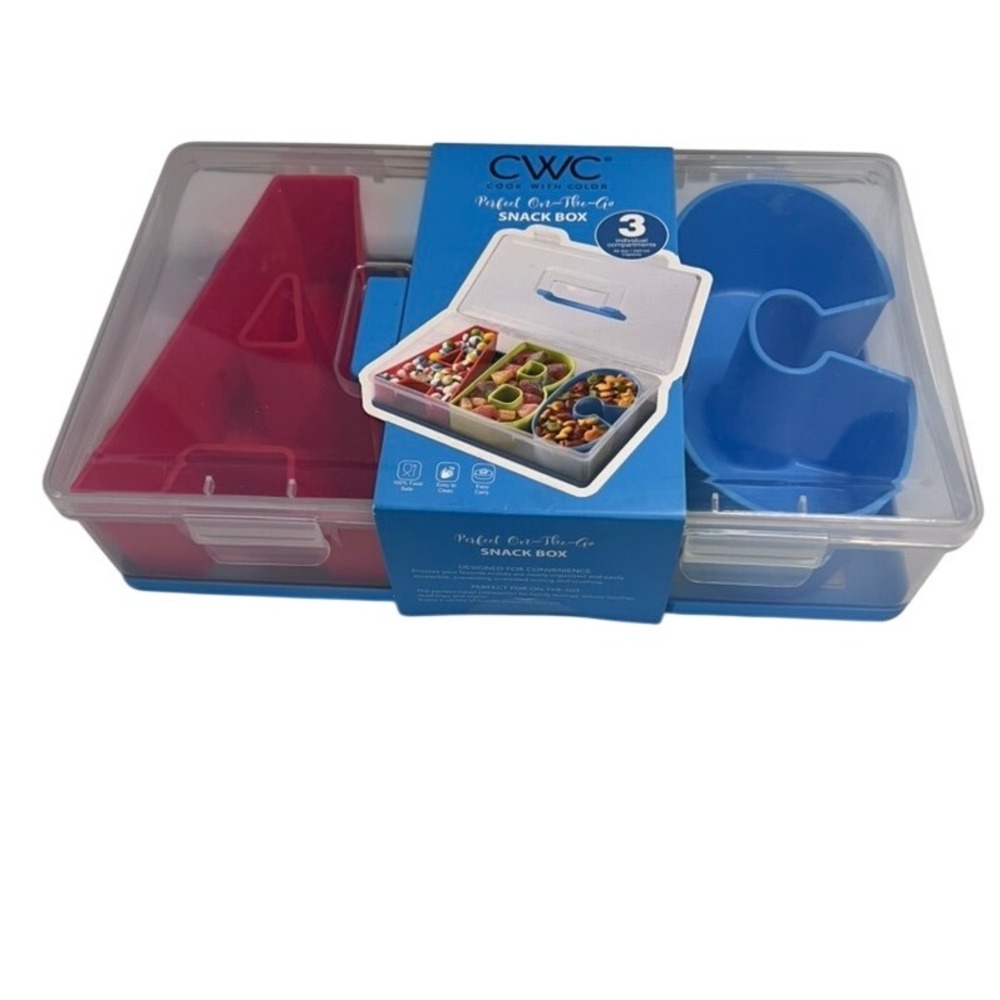 Cook With Color ABC Snack Box On-The-Go 3 Compartment Divided Tray BTCTG2 NEW